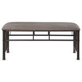 Livingston Microfiber Upholstered Bench Brown and Bronze
