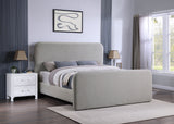 Wren Upholstered  Panel Bed Grey