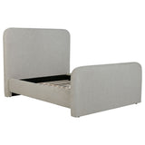 Wren Upholstered  Panel Bed Grey