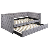 Mockern Upholstered Daybed with Trundle Grey