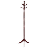 Riona 6 Hook Freestanding Wood Coat Rack Hat Hanger Merlot