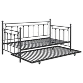 Nocus Metal Daybed with Trundle Gunmetal