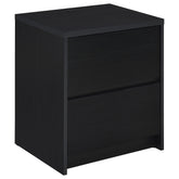 Westpark 2-drawer Nightstand LED Lights and USB Black