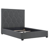 Bowfield Upholstered Panel Bed Charcoal