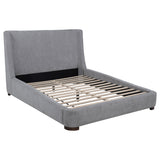 Rennes Upholstered  Wingback Platform Bed Grey