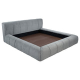 Wilshire Upholstered California King Platform Bed Grey