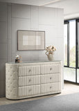 Sonya 6-drawer Upholstered Bedroom Dresser Ivory