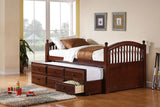 Norwood 3-drawer  Bed with Captains Trundle Chestnut