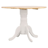 Allison Round Drop Leaf Dining Table Set White