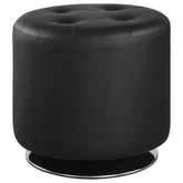 Bowman Round Upholstered Tufted Swivel Ottoman