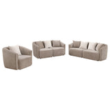 Townsend Chenille Upholstered Sofa Set Latte