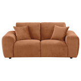 Burnett Chenille Upholstered Wide Arm Loveseat Burnt Orange