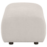 Burnett Chenille Upholstered Ottoman Ivory