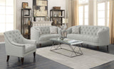 Avonlea Upholstered Sloped Arm Sofa Set Grey Fabric