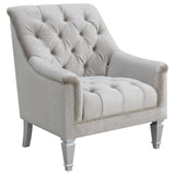 Avonlea Fabric Upholstered Sloped Arm Chair Grey Fabric