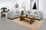 Salizar Upholstered Flared Arm Sofa Set Grey