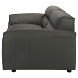 Buxton Top Grain Leather Upholstered Sofa Graphite