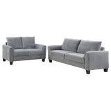 Davis Upholstered Rolled Arm Sofa Grey