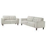 Deerhurst Upholstered Track Arm Sofa Set Greige