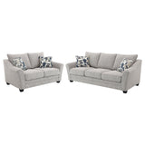 Tomkins Boucle Upholstered Sofa Set Light Grey