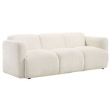 Dorset Upholstered Round Track Arm Sofa Set White