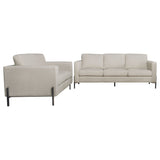 Tilly Upholstered Track Arm Sofa Set Oatmeal
