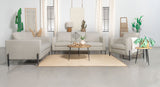 Tilly Upholstered Track Arm Sofa Set Oatmeal