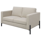 Tilly Upholstered Track Arm Loveseat Oatmeal