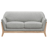 Vaughn Fabric Upholstered Flared Arm Loveseat Grey