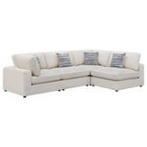 Serene Upholstered Modular Sectional Sofa Beige