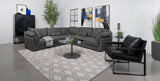 Sasha Upholstered Modular Sectional Barely Black