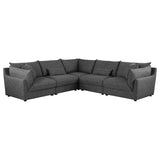 Sasha Upholstered Modular Sectional Barely Black
