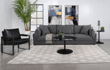 Sasha  Upholstered Sofa Barely Black
