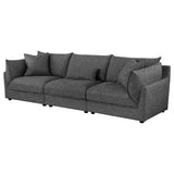 Sasha  Upholstered Sofa Barely Black