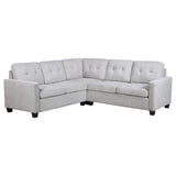 Georgina Upholstered Sectional Sofa Steel Beige