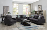 Watsonville Upholstered Track Arm Sofa Set Grey