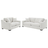 Ashlyn Upholstered Track Arm Sofa Set Sand