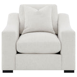 Ashlyn Fabric Upholstered Track Arm Accent Chair Sand