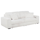 Jacana Corduroy Upholstered Dual Power Chaise Sofa Ivory
