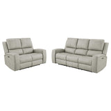 Brickston Triple Power Reclining Sofa Set Grey