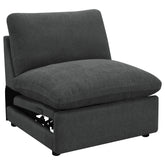 Collins Modular Power Armless Recliner Dark Grey