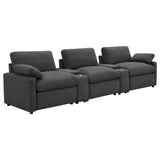 Collins Power Reclining Home Theater Seating Dark Grey