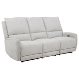 Sylmar Chenille Power Reclining Sofa Set Dove Grey