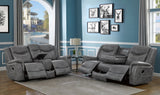 Conrad Upholstered Padded Arm Motion Sofa Set Grey