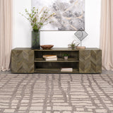 Keese 2-door Wood 70-inch TV Stand Media Console Mango Brown