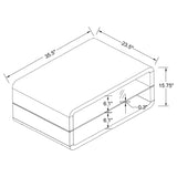 Elana 1-shelf Rectangular Coffee Table White High Gloss