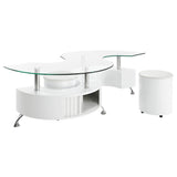 Buckley Coffee Table and Stools Set Cappuccino