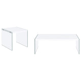 Opal Coffee and End Table Set White High Gloss