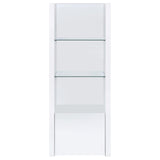 Jude 3-shelf Engineered Wood Media Tower High Gloss White