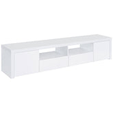 Jude 2-door Engineered Wood 79-inch TV Stand High Gloss White